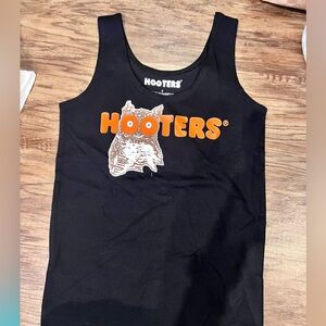 Hooters Black Tank with Orange Logo